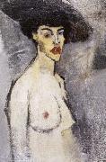 Amedeo Modigliani Female nude with hat china oil painting reproduction